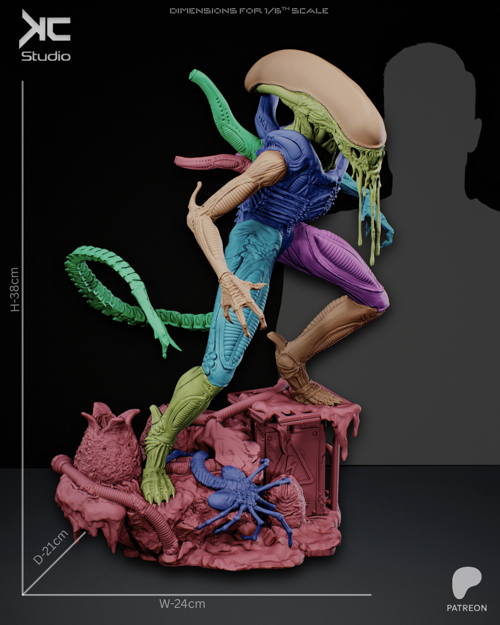 Alien Xenomorph Premium Resin Statue — Made To Order — Art With Robots